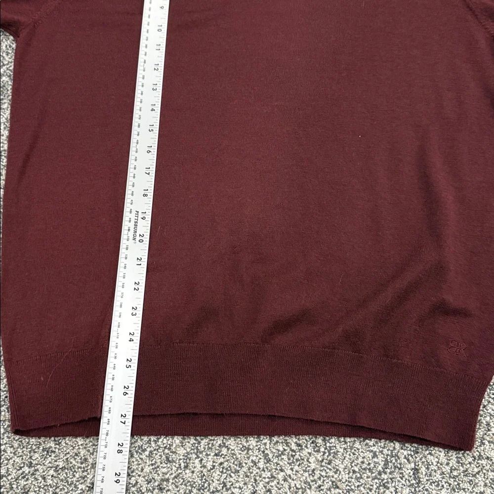 Banana Republic Men's Burgundy Merino Wool Soft Classy Crewneck Sweater Size L
